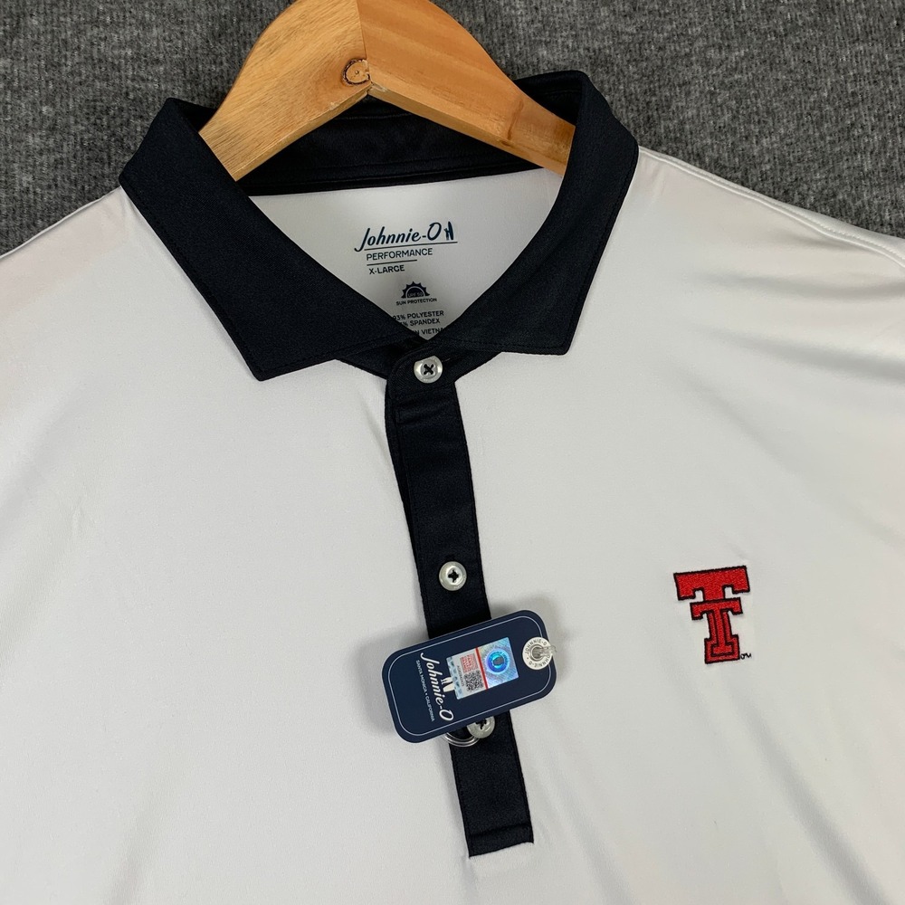Johnnie O Performance Polo Men Extra Large Texas Tech Raiders Ramos Preppy NEW
